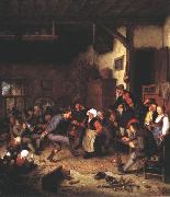 OSTADE, Adriaen Jansz. van Merrymakers in an Inn ag oil